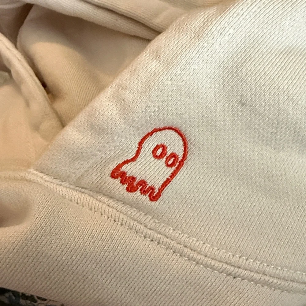 LONELY GHOST “Connect” Butterfly Heavyweight Hoodie (Cream) - Size Small - Picture 4 of 5